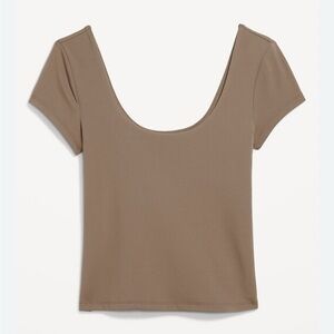 Old Navy double layer T-shirt in soft cocoa brown, size XL, stretchy